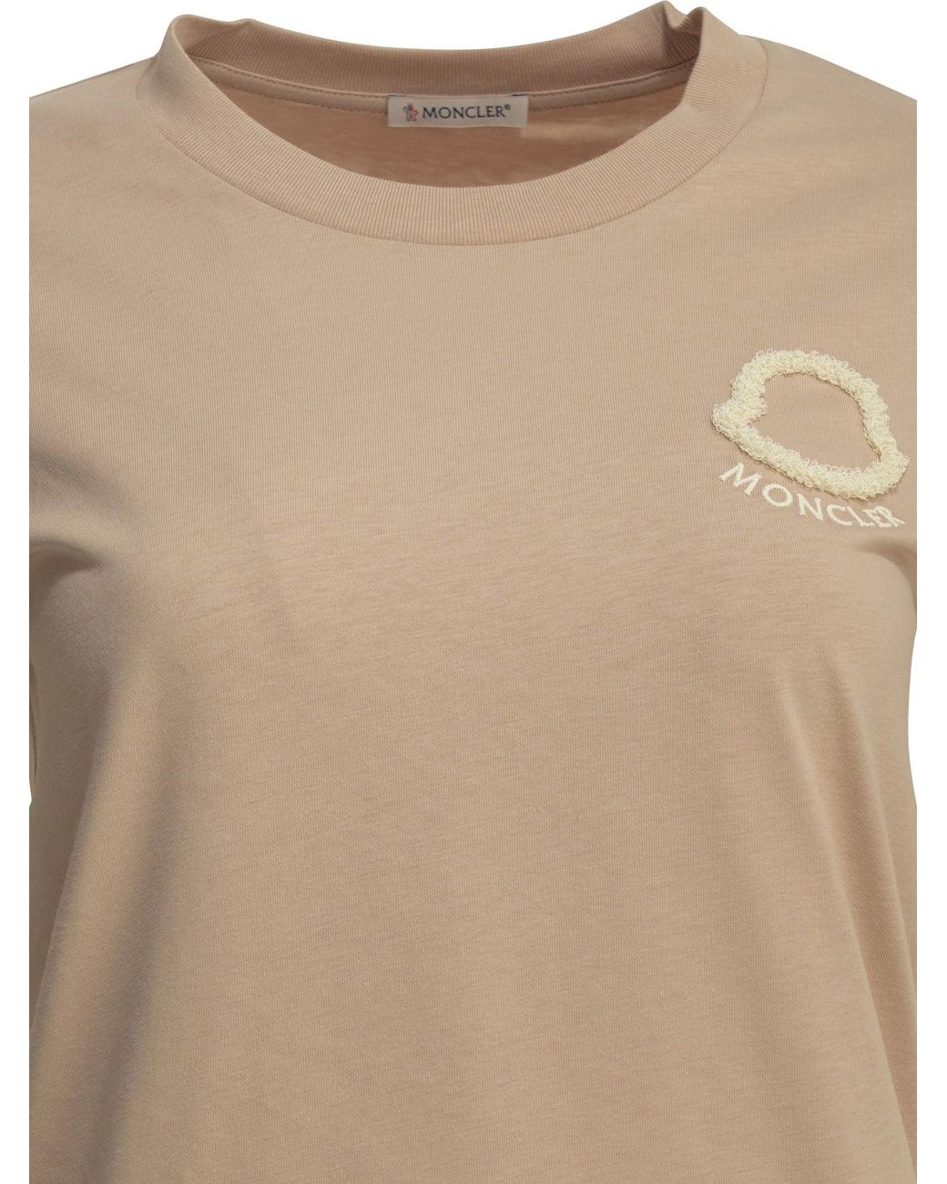 Moncler Natural Crew-Neck T-Shirt
