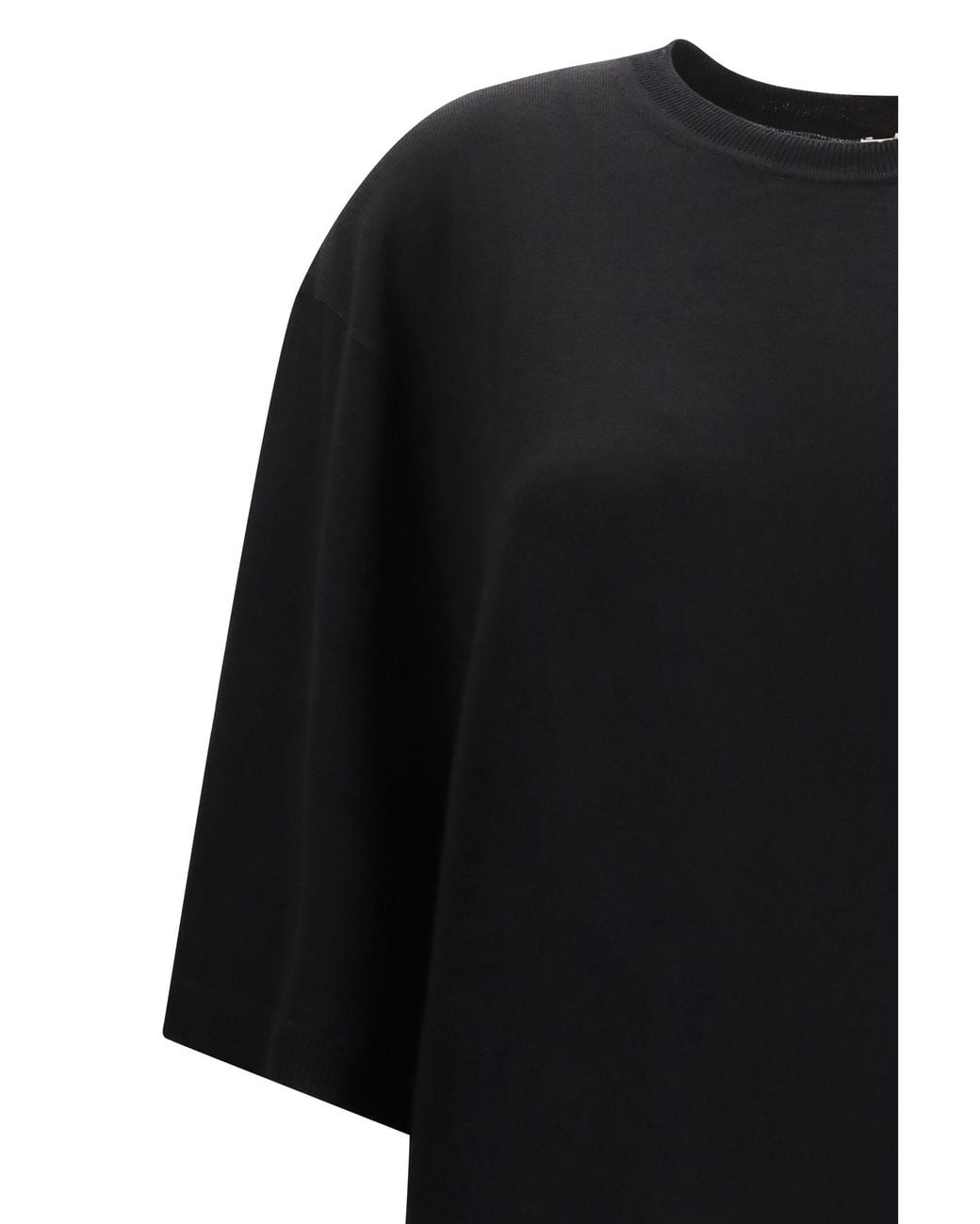 Totême Black Wool T-Shirt Dress