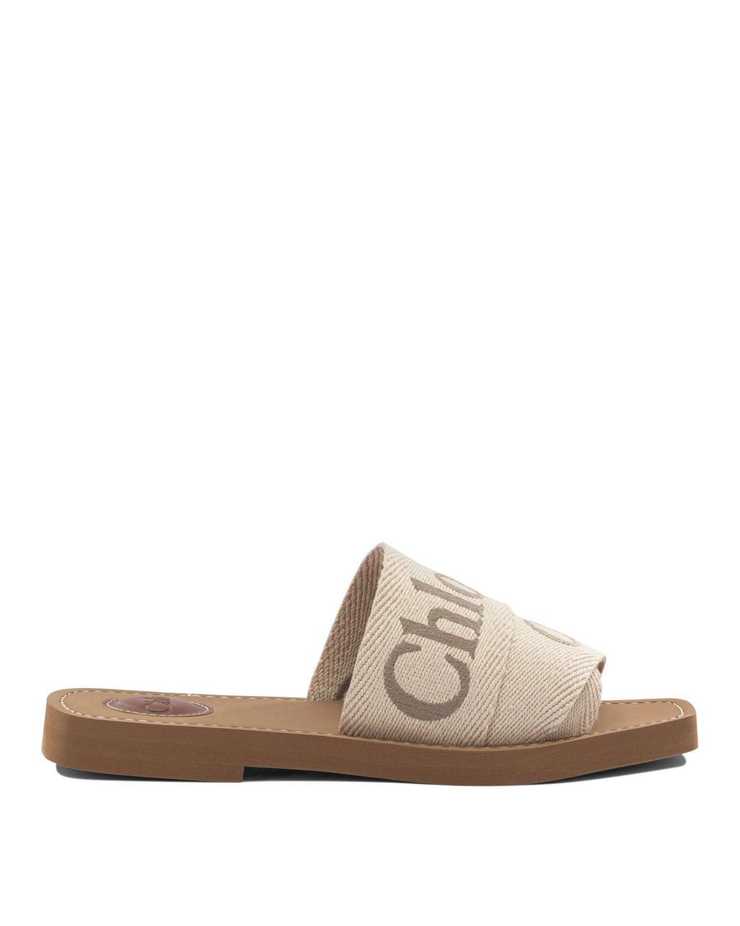 Chloé White "Woody" Slide