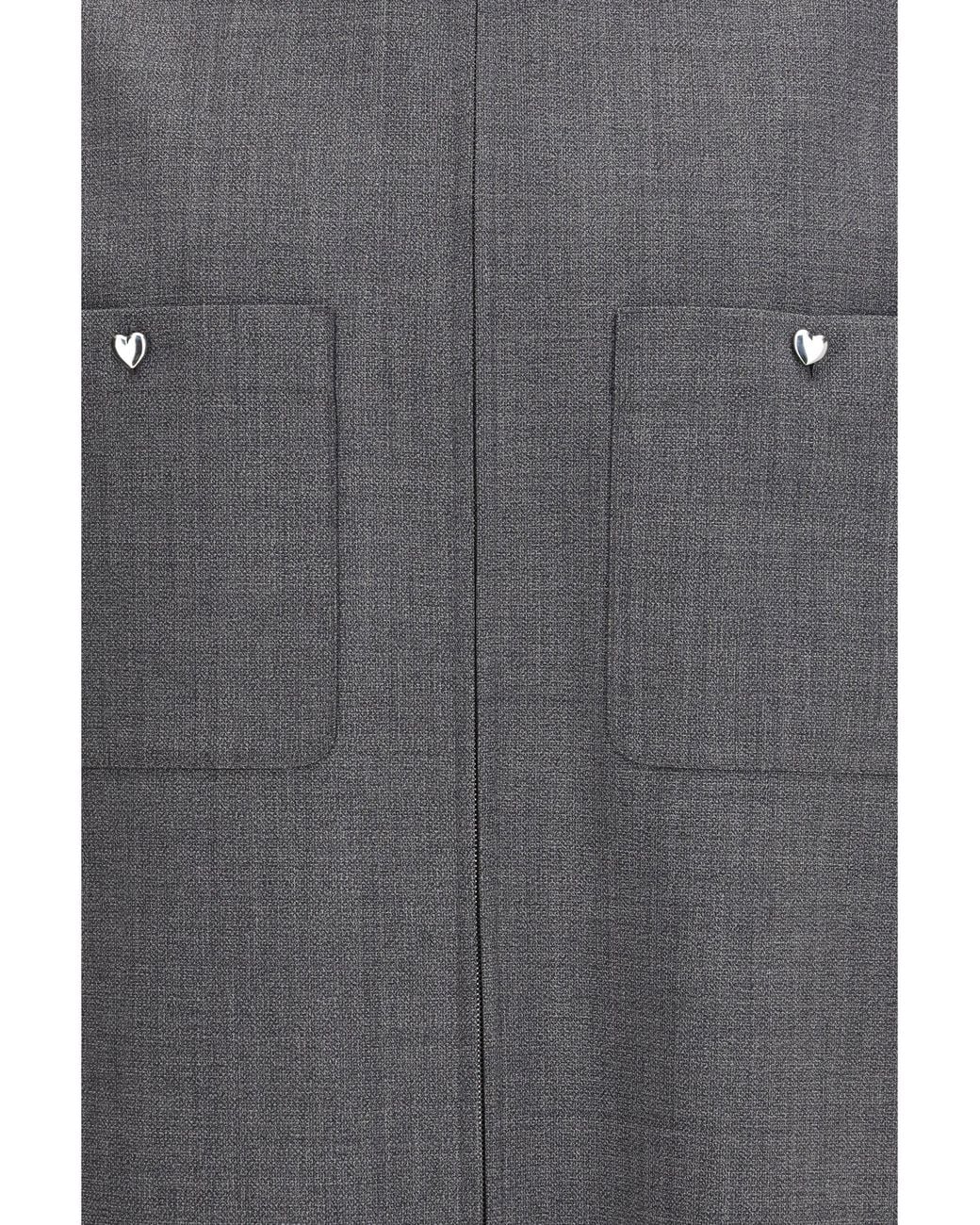 Valentino Gray Mouliné Wool Shirt Jacket for men