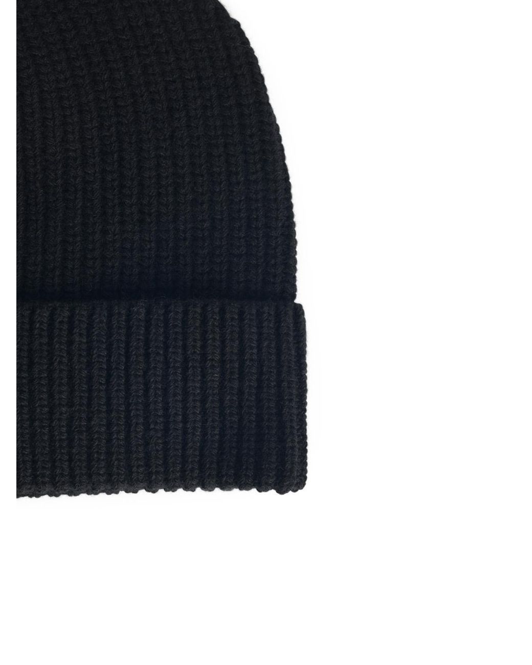 Seven Gauge Blue Wool Beanie for men