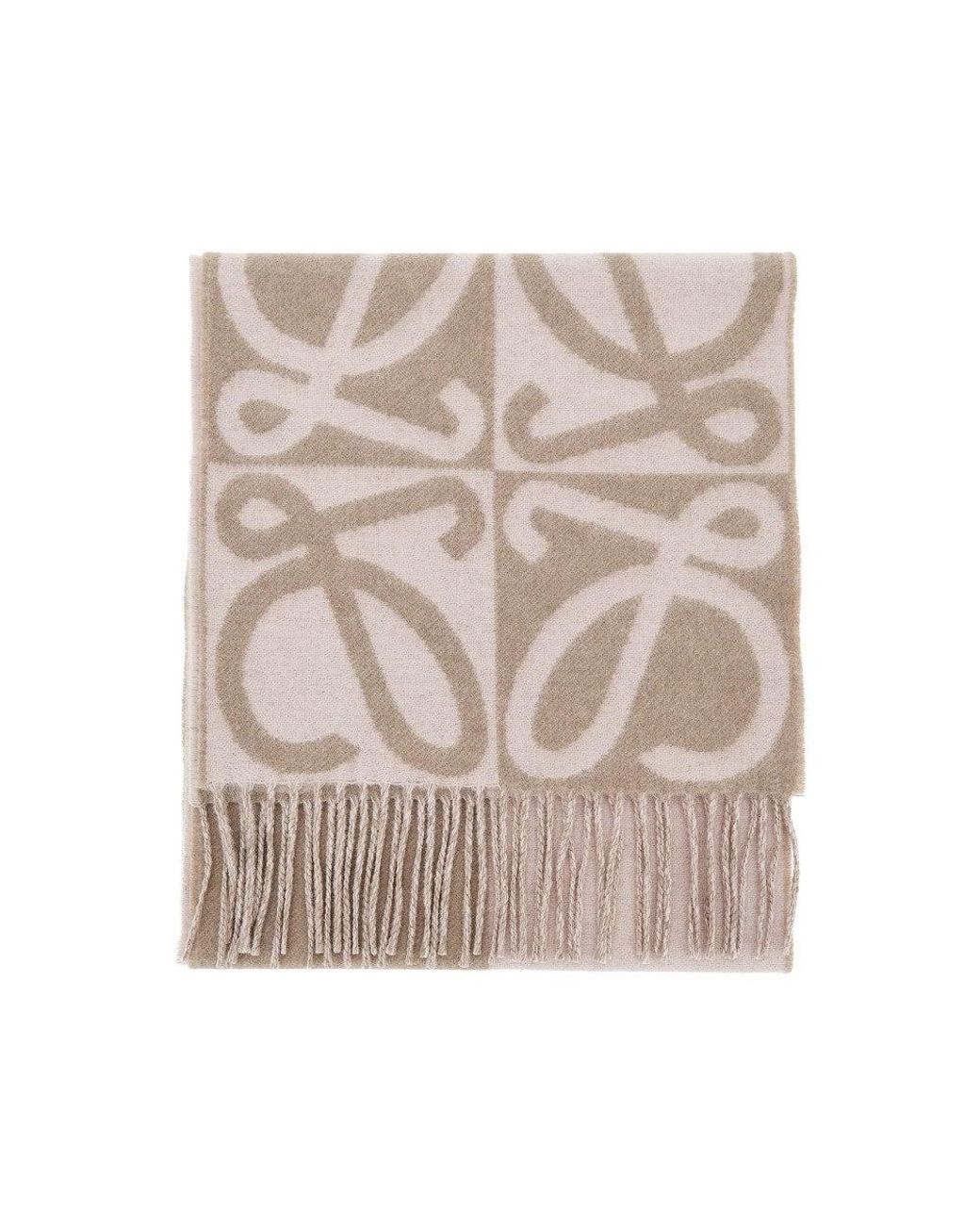 Loewe Natural Wool And Cashmere Scarf