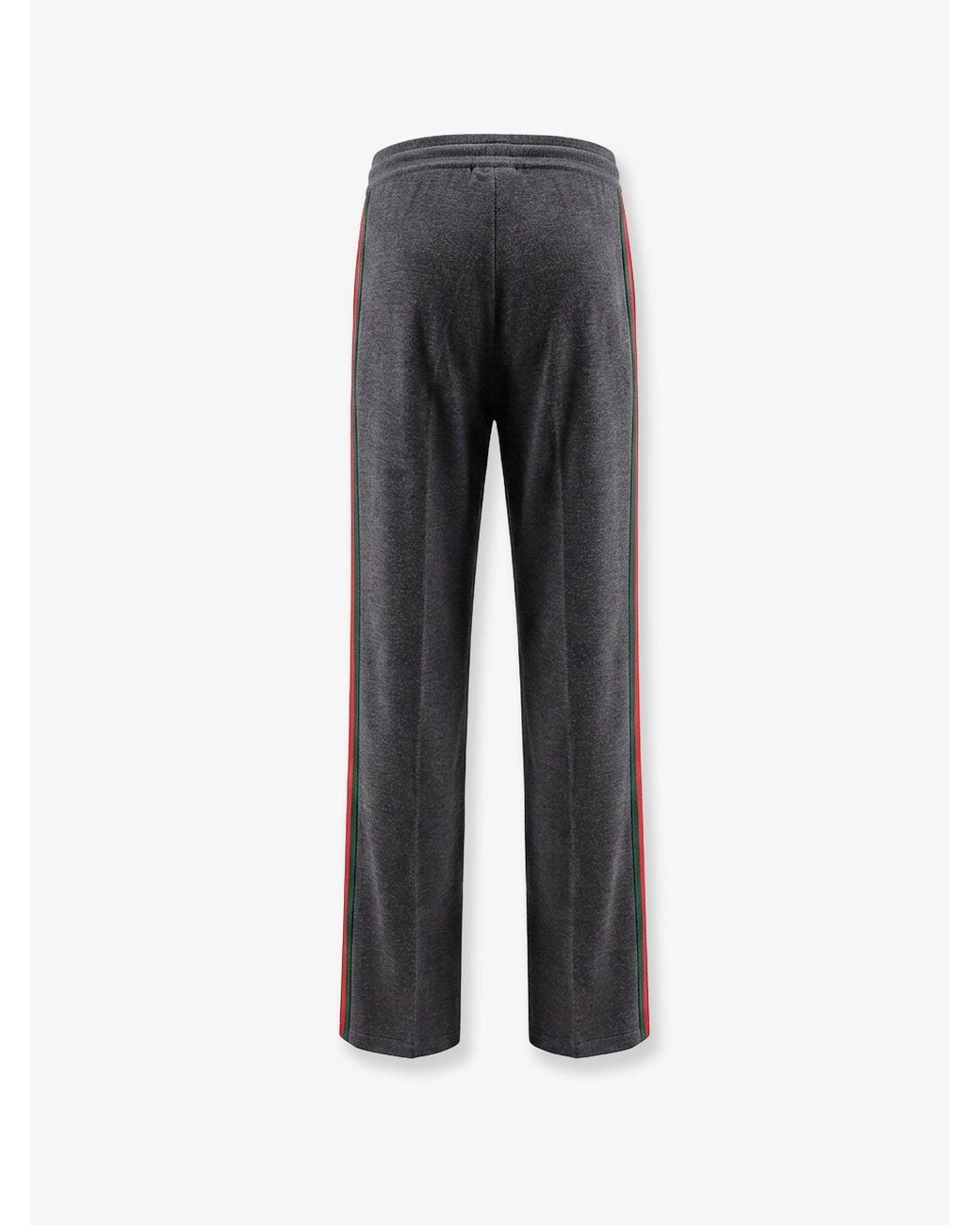 Gucci Blue Wool Leisure Trousers With Web Insert for men