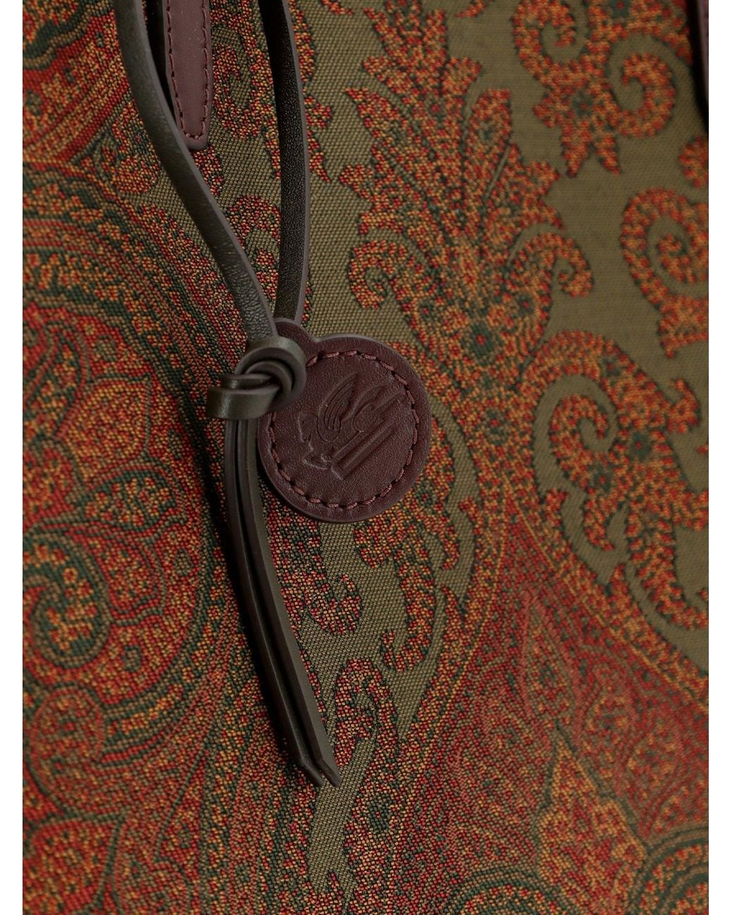 Etro Brown Love Trotter Paisley Jacquard Bag