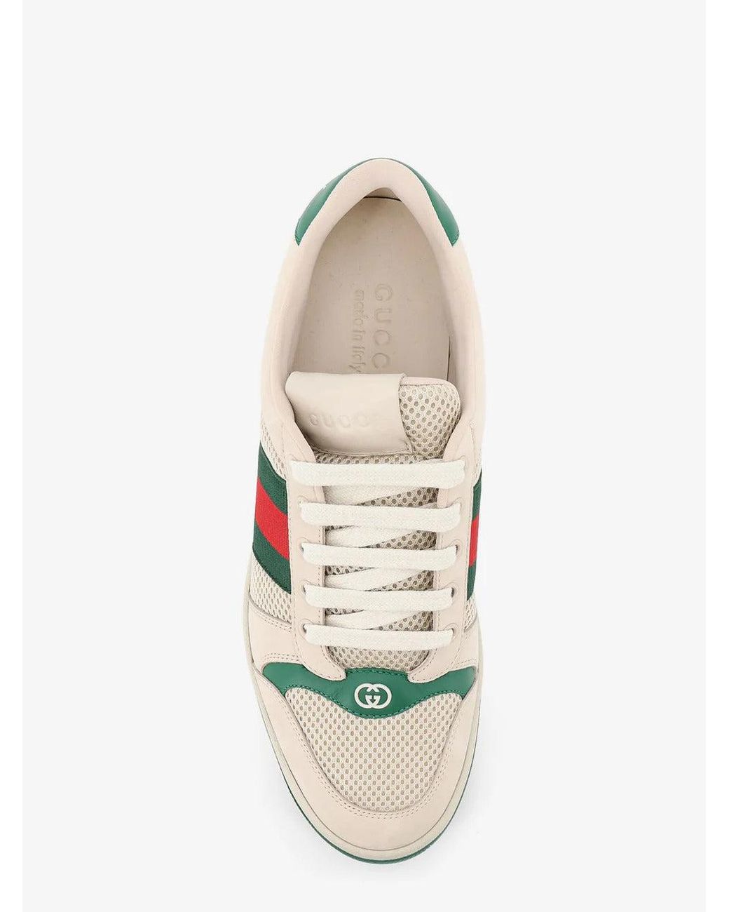 Gucci White Screener Sneakers for men