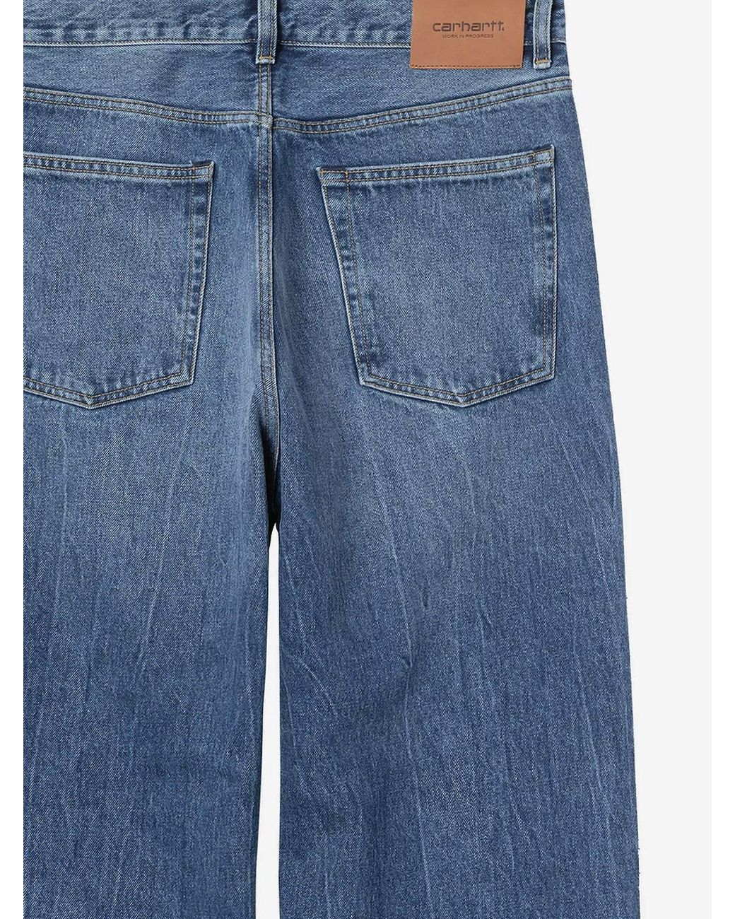 Carhartt Blue Washed-Out Denim Jeans for men
