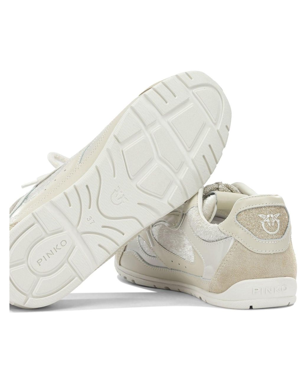 Pinko Multicolor Suede Leather And Velvet Sneakers