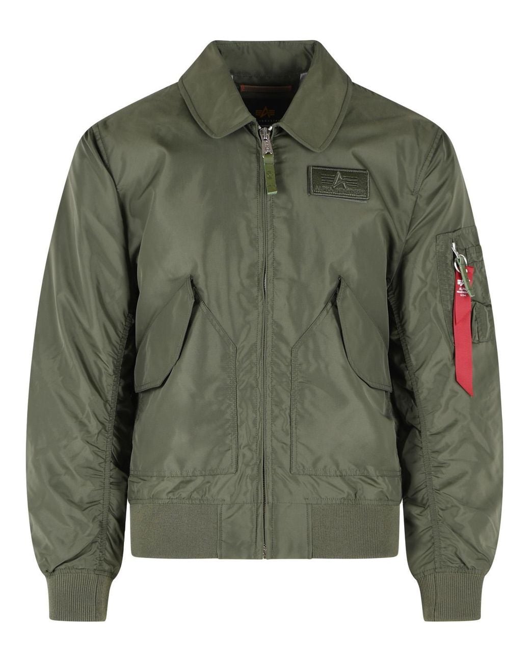 Alpha Industries Green Cwu Nylon Jacket for men