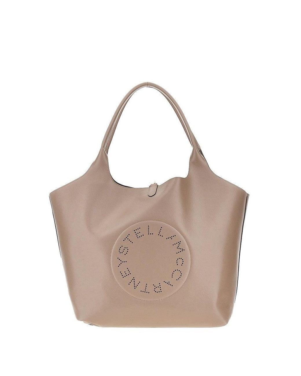Stella McCartney Brown Vegan Leather Reversible Tote Bag