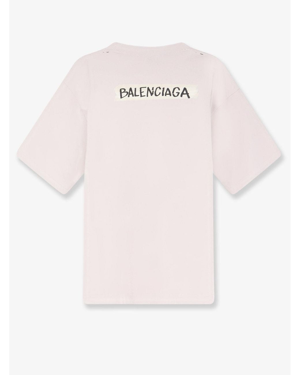 Balenciaga Pink Cotton T-Shirt for men
