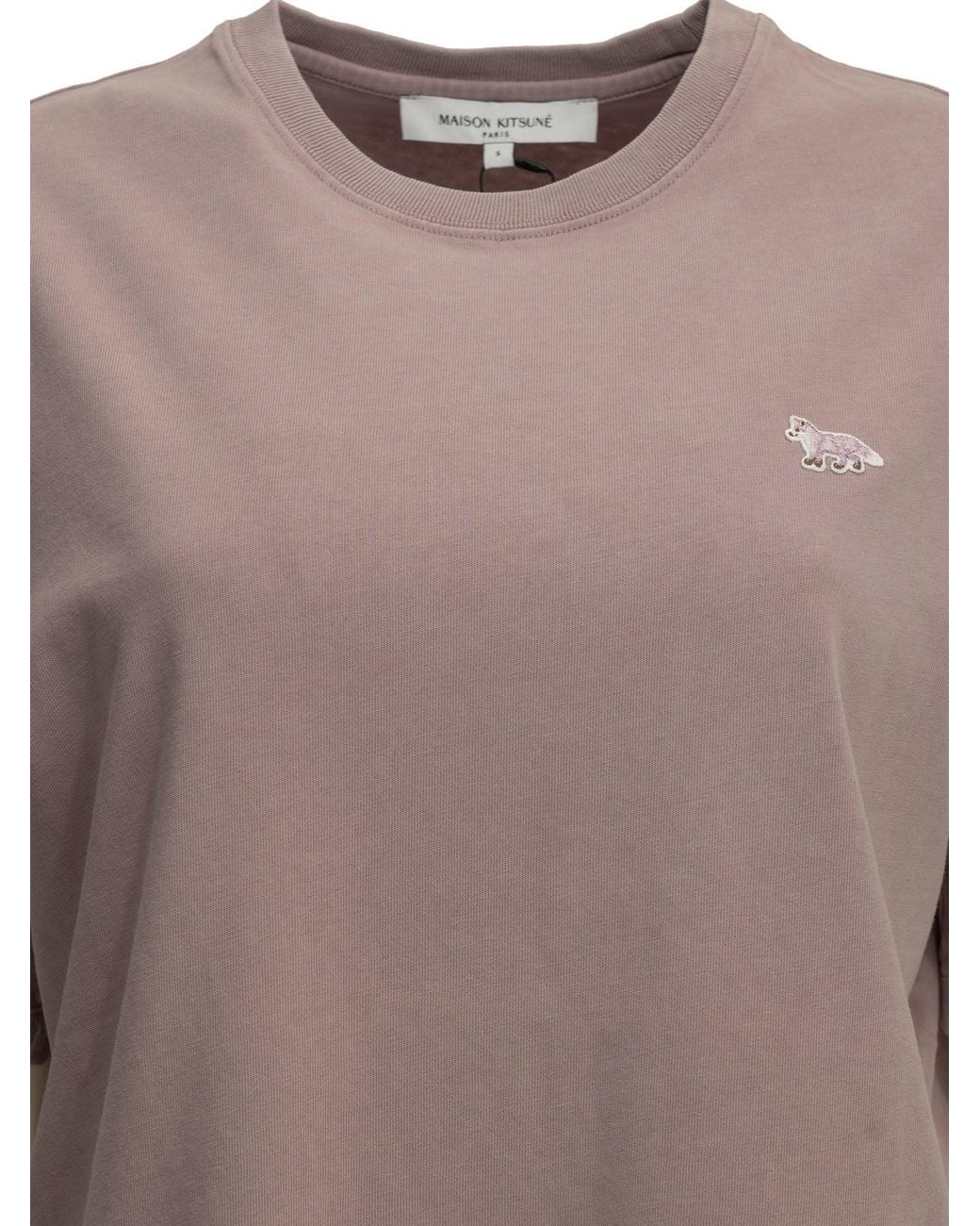 Maison Kitsuné Purple "Baby Fox" Crew-Neck T-Shirt