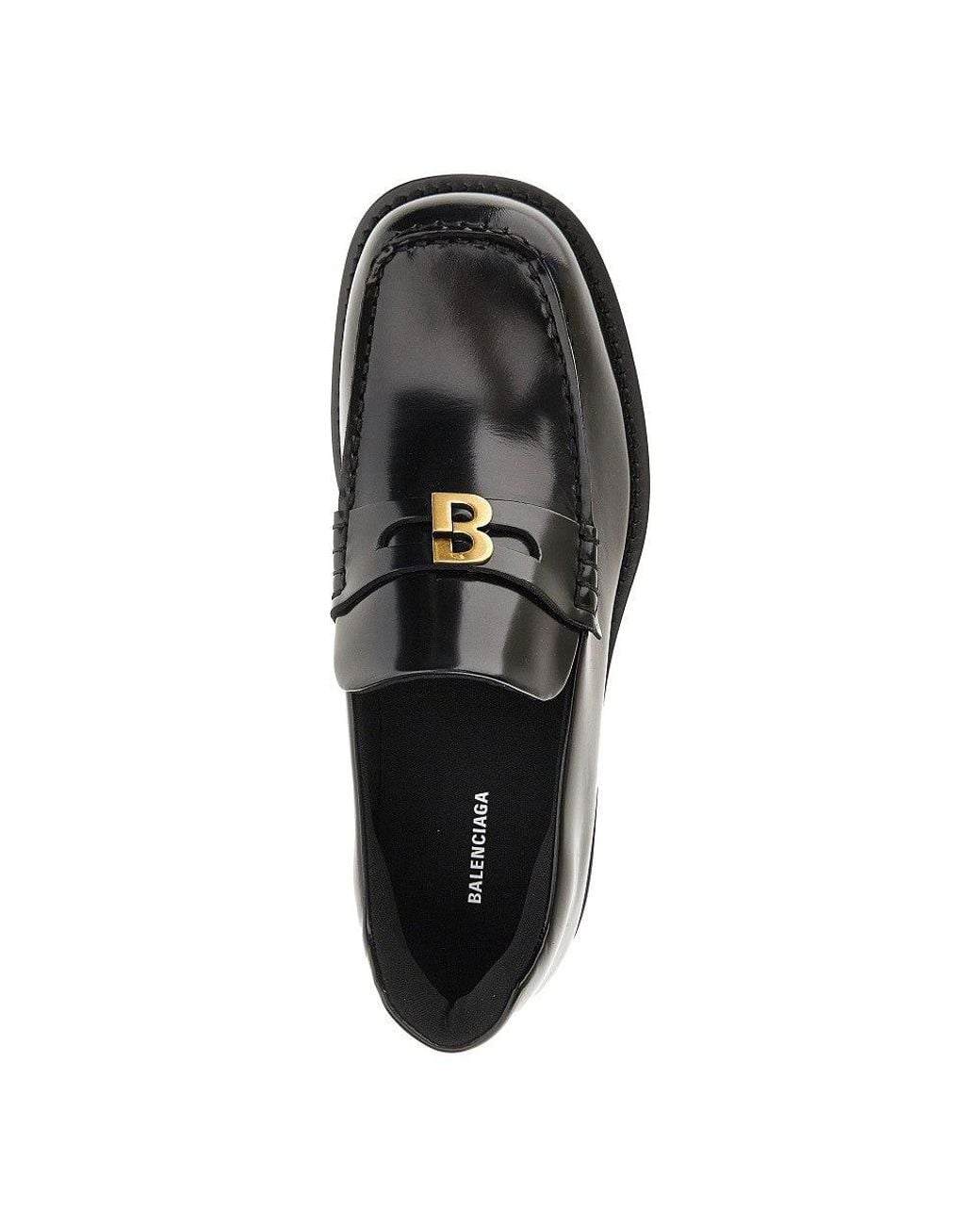 Balenciaga Blue Spazzolato Leather 'Comfy' Loafers