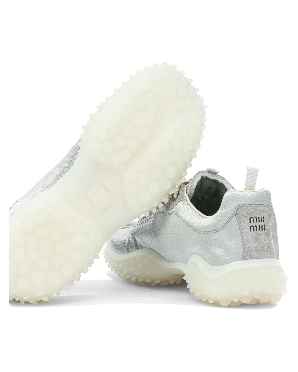 Miu Miu White Bubble Low-Top Sneakers