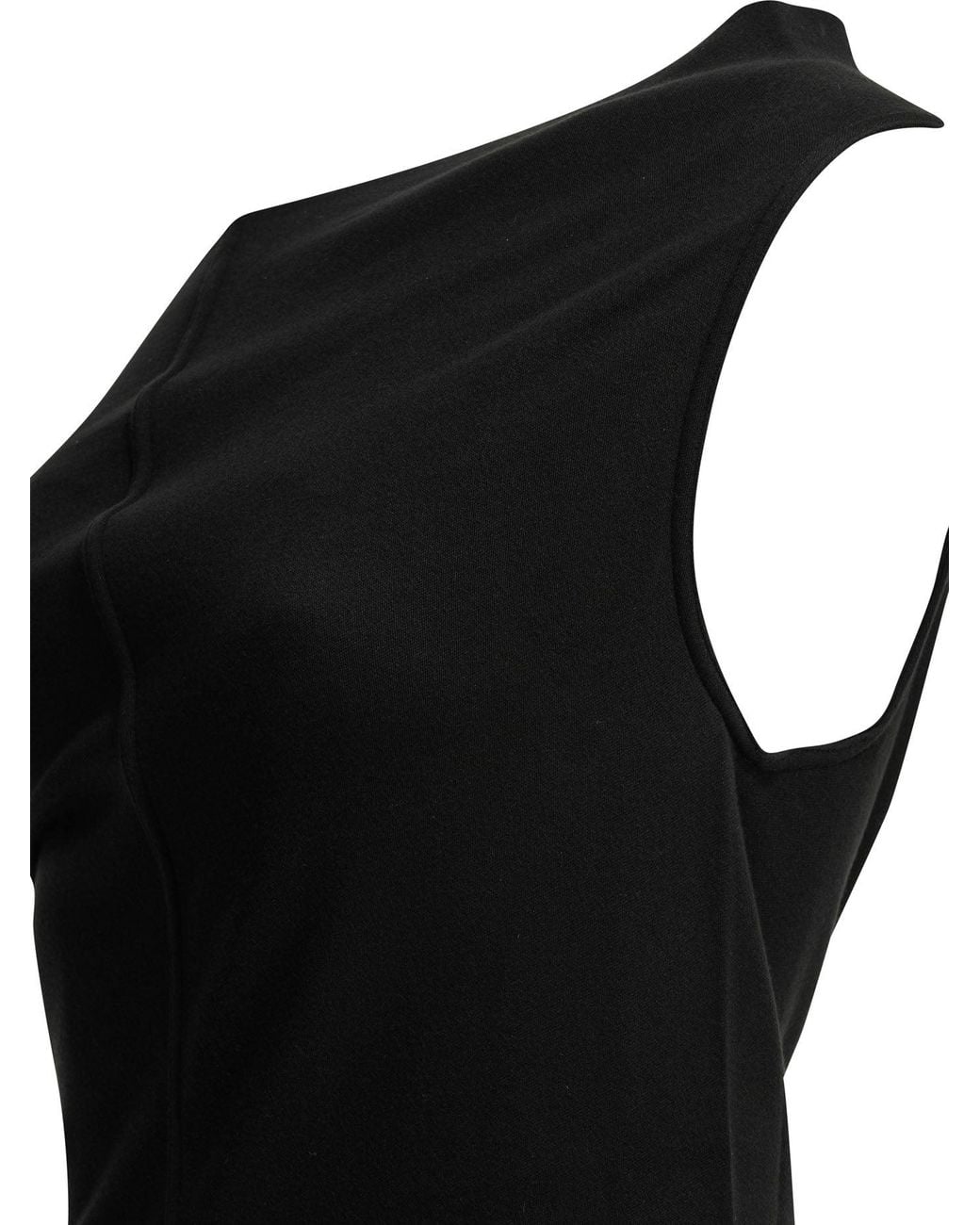 Rick Owens Black "Athena" One-Shoulder Top