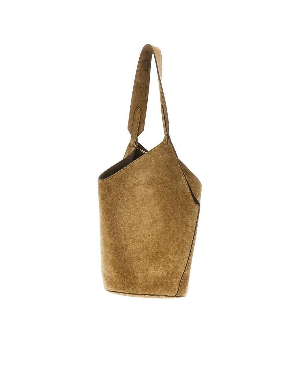 Khaite Brown Small Suede Leather 'Lotus' Tote Bag
