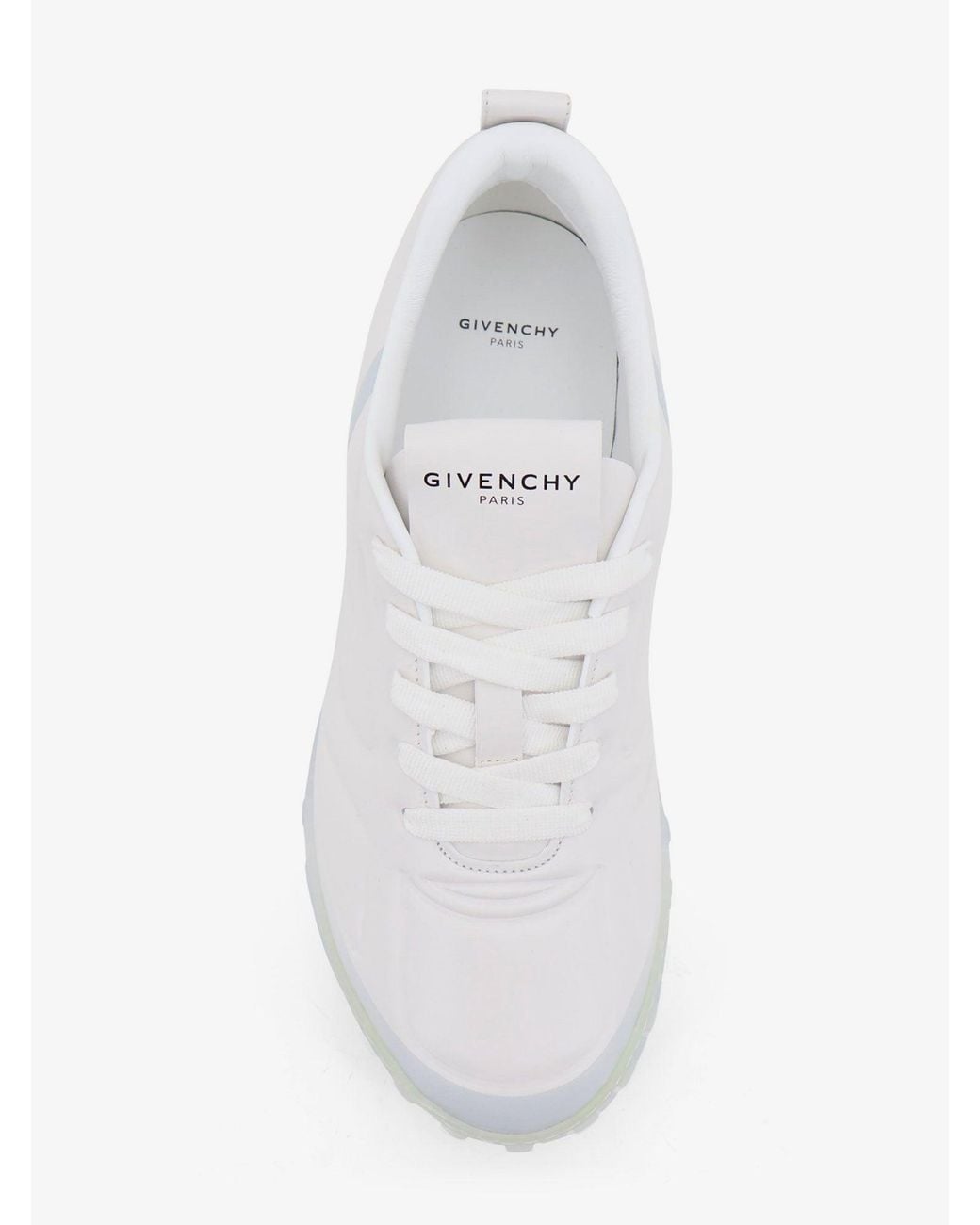 Givenchy White New Glide Leather Low-Top Sneakers for men