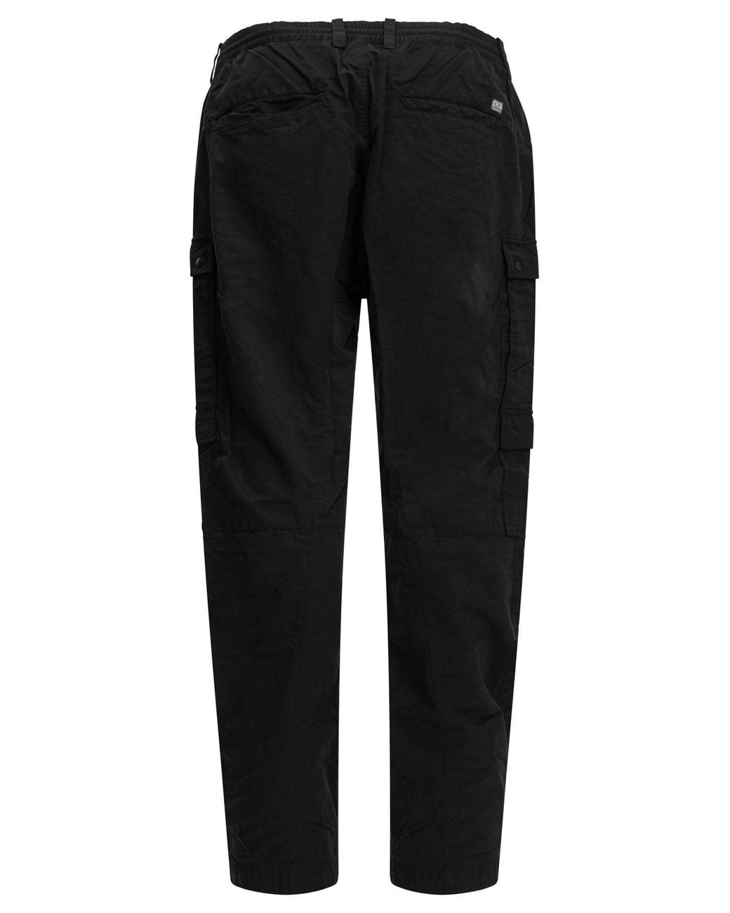 C P Company Black T-Flatt Cargo Pants for men