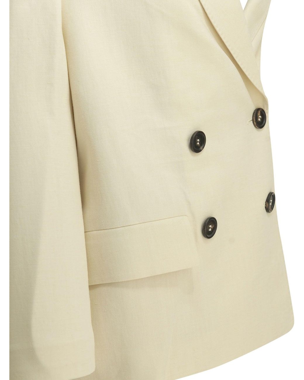Brunello Cucinelli Natural "Fluid" Blazer