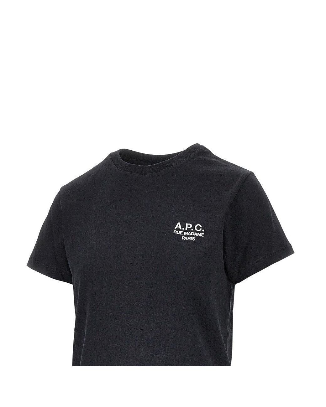 A.P.C. Black A. P.C. Jersey T-Shirt With Logo Embroidery