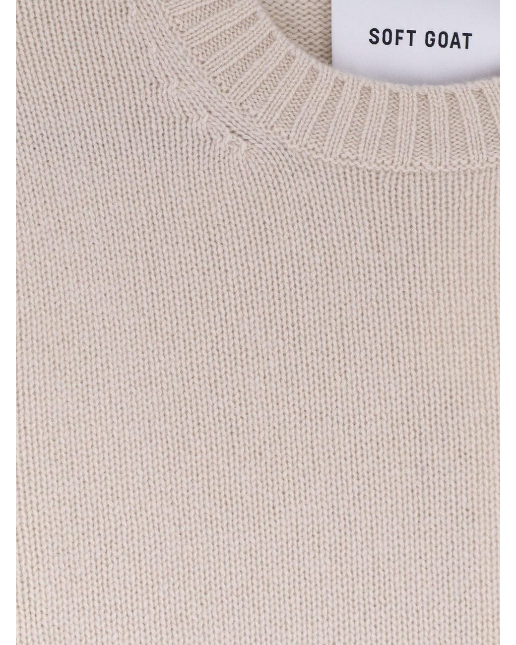 Soft Goat White Cashmere Sweater for men