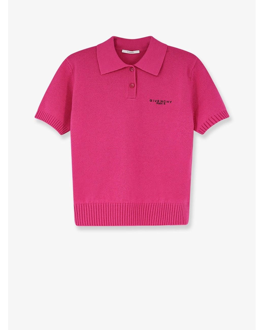 Givenchy Pink Wool And Cashmere Polo Shirt