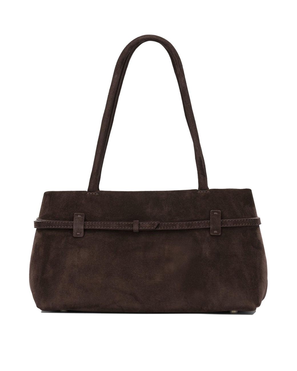 MANU Atelier Brown "Le Cambon East West" Medium Shoulder Bag