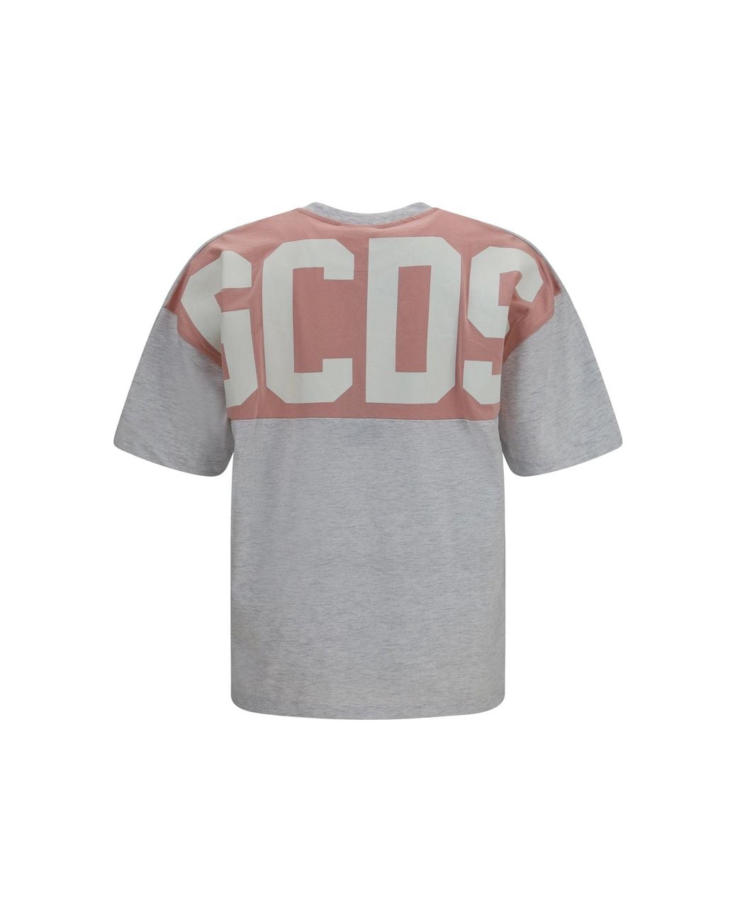 Gcds Gray Cotton Crewneck T-Shirt Vapor for men