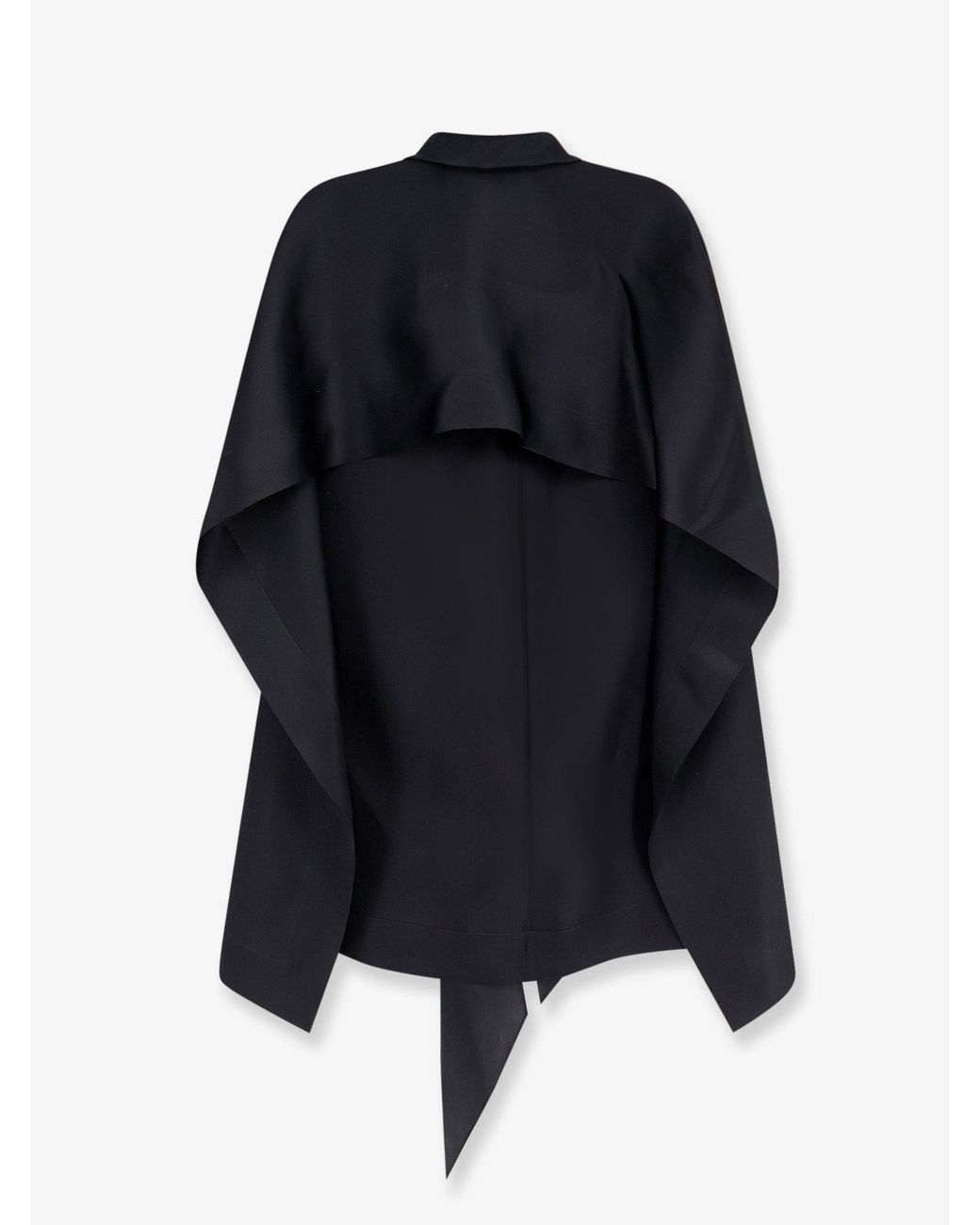 Alberta Ferretti Blue Silk Cape