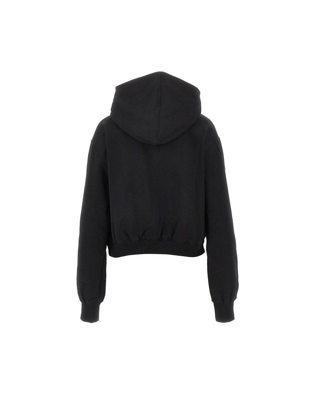 Dolce & Gabbana Black Full-Zip Hoodie With Logo Patch
