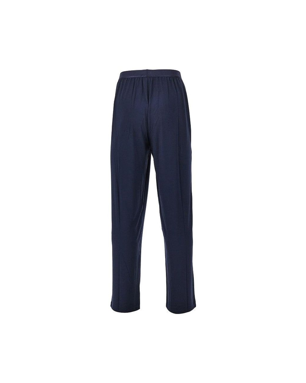 EA BODYWEAR Blue Stretch Modal Loungewear Pants for men