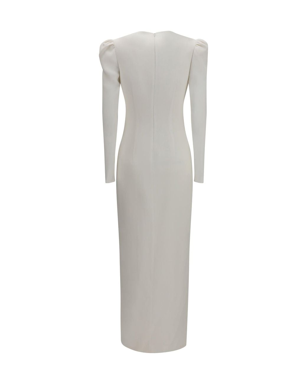 Alessandra Rich Gray V-Neck Dress With Bow