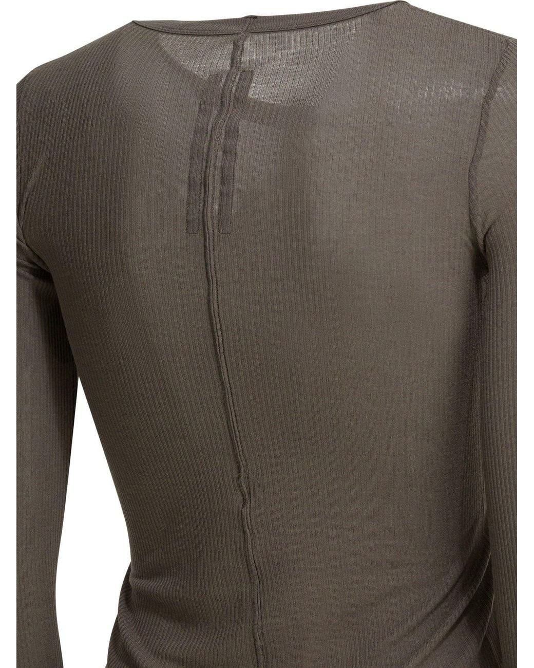 Rick Owens Gray Silk-Blend Crew-Neck T-Shirt