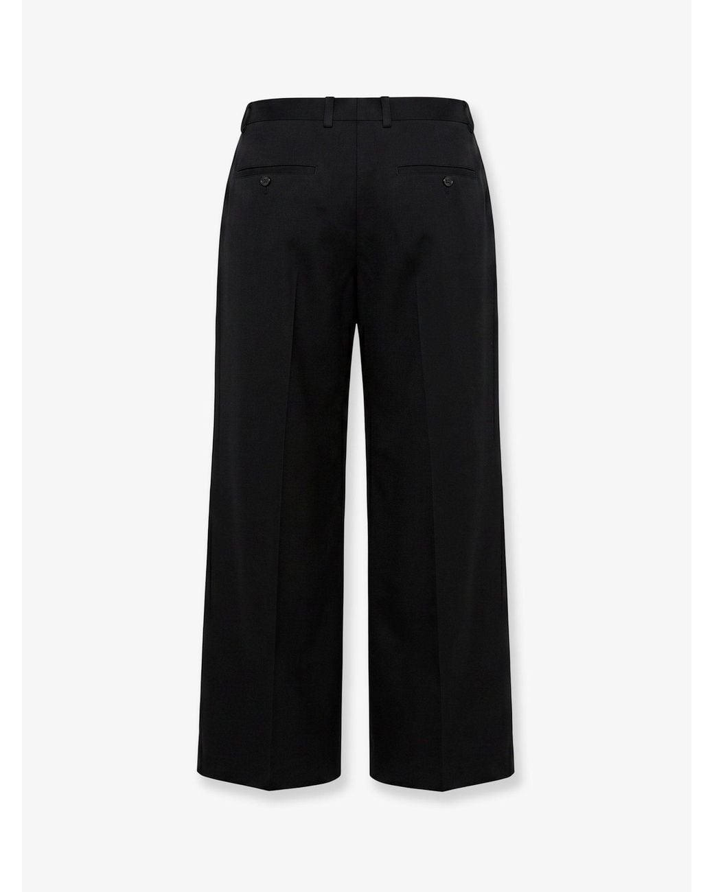 Totême Black Single Pleat Cotton Trousers