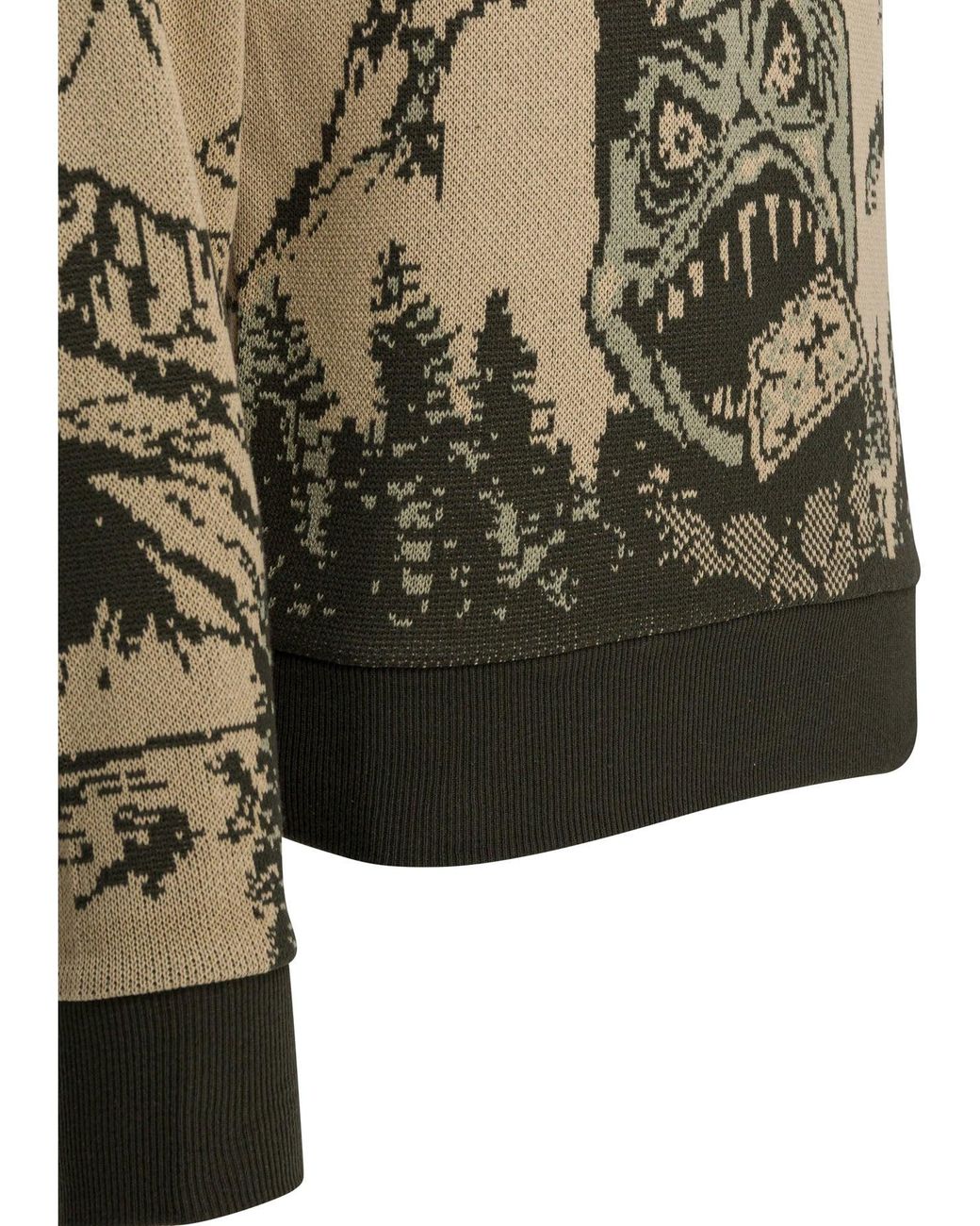 Kapital Green Slide Rock Bolt Sweater for men