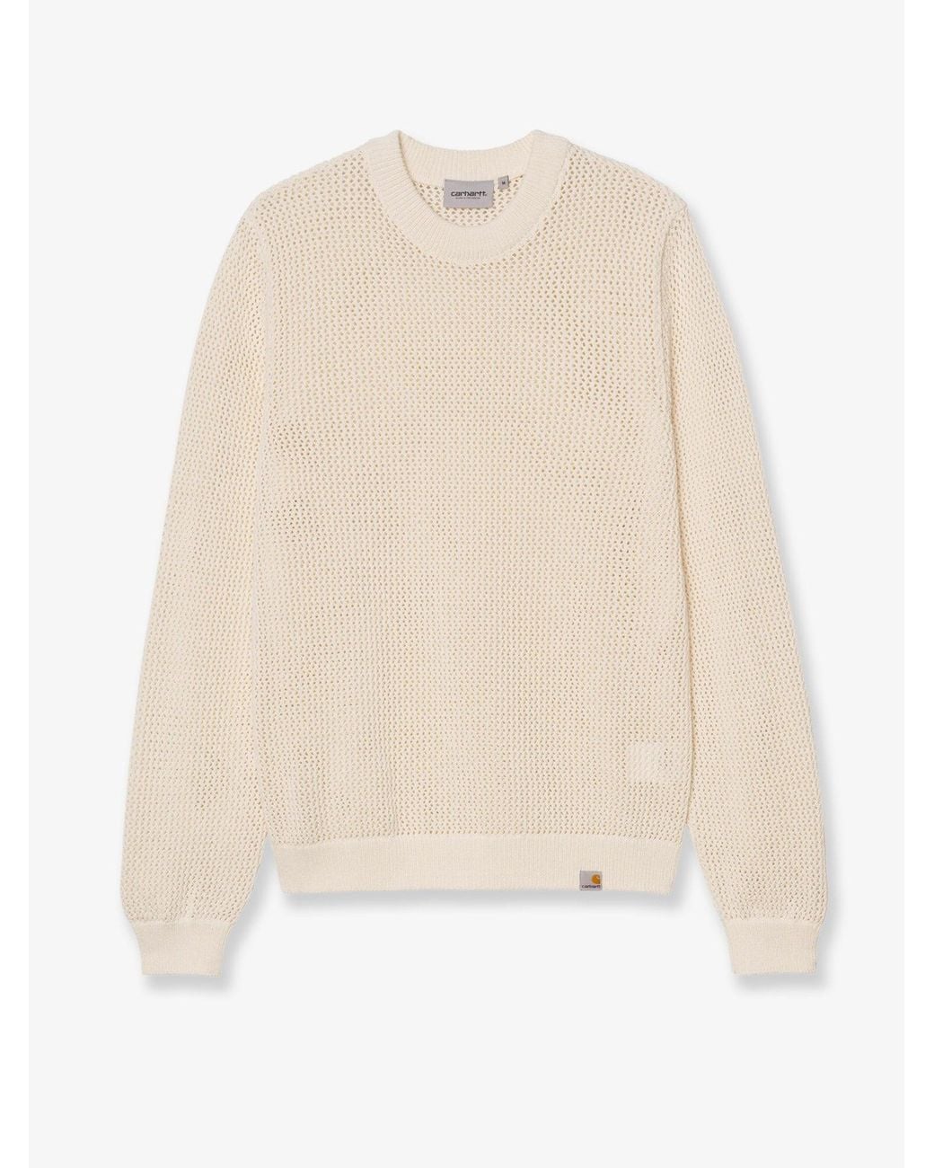 Carhartt White Stockton Cotton Sweatshirt for men