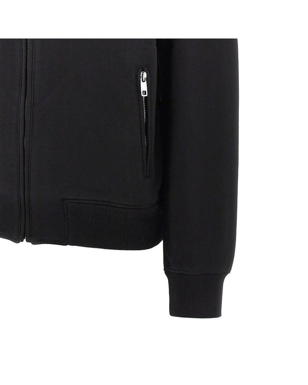 Dolce & Gabbana Black Full-Zip Hoodie With Logo Plate for men