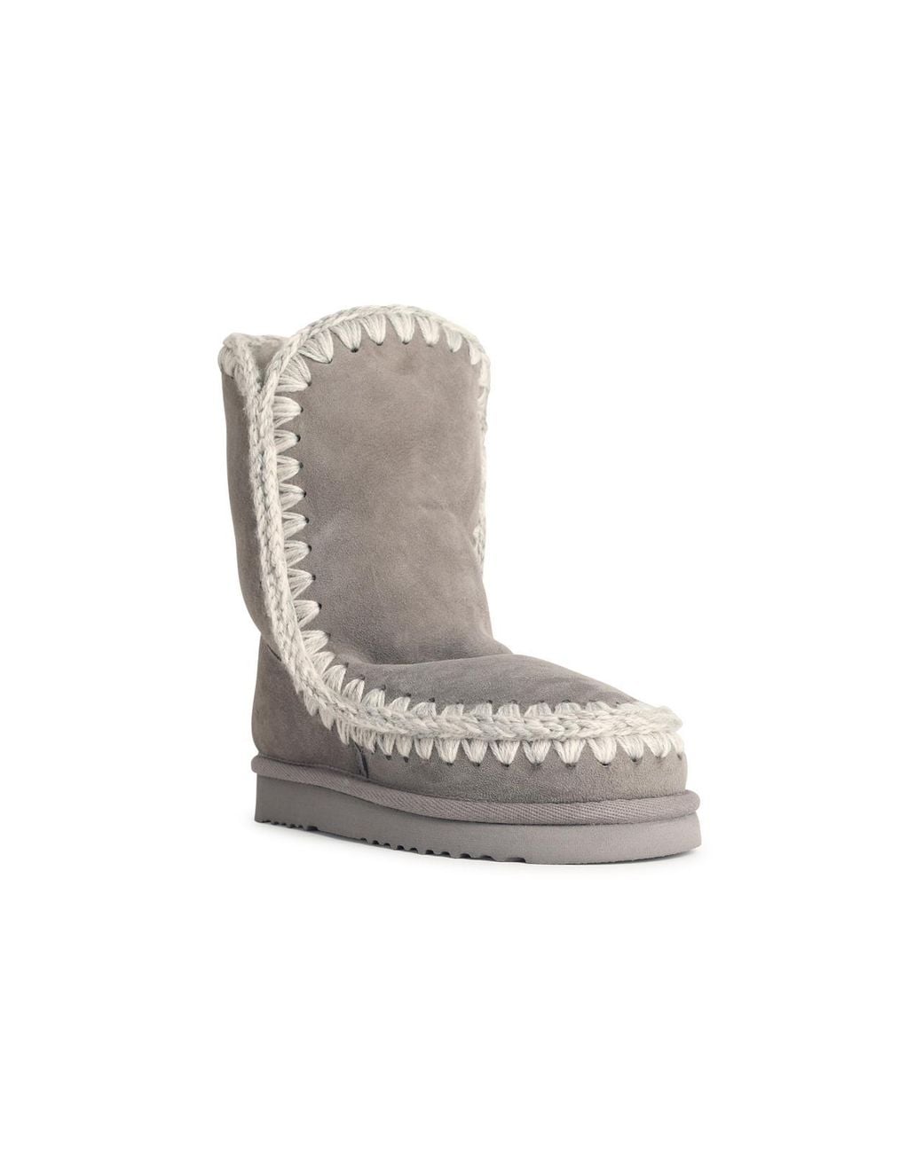Mou White Eskimo 24 Suede Ankle Boots