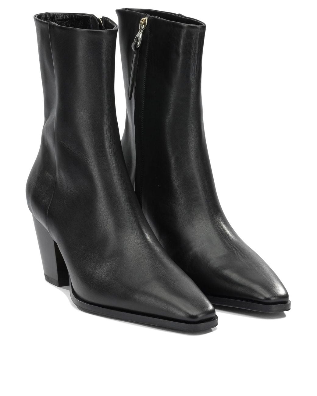 Aeyde Black Hedvig Leather Leather Rubber Boots
