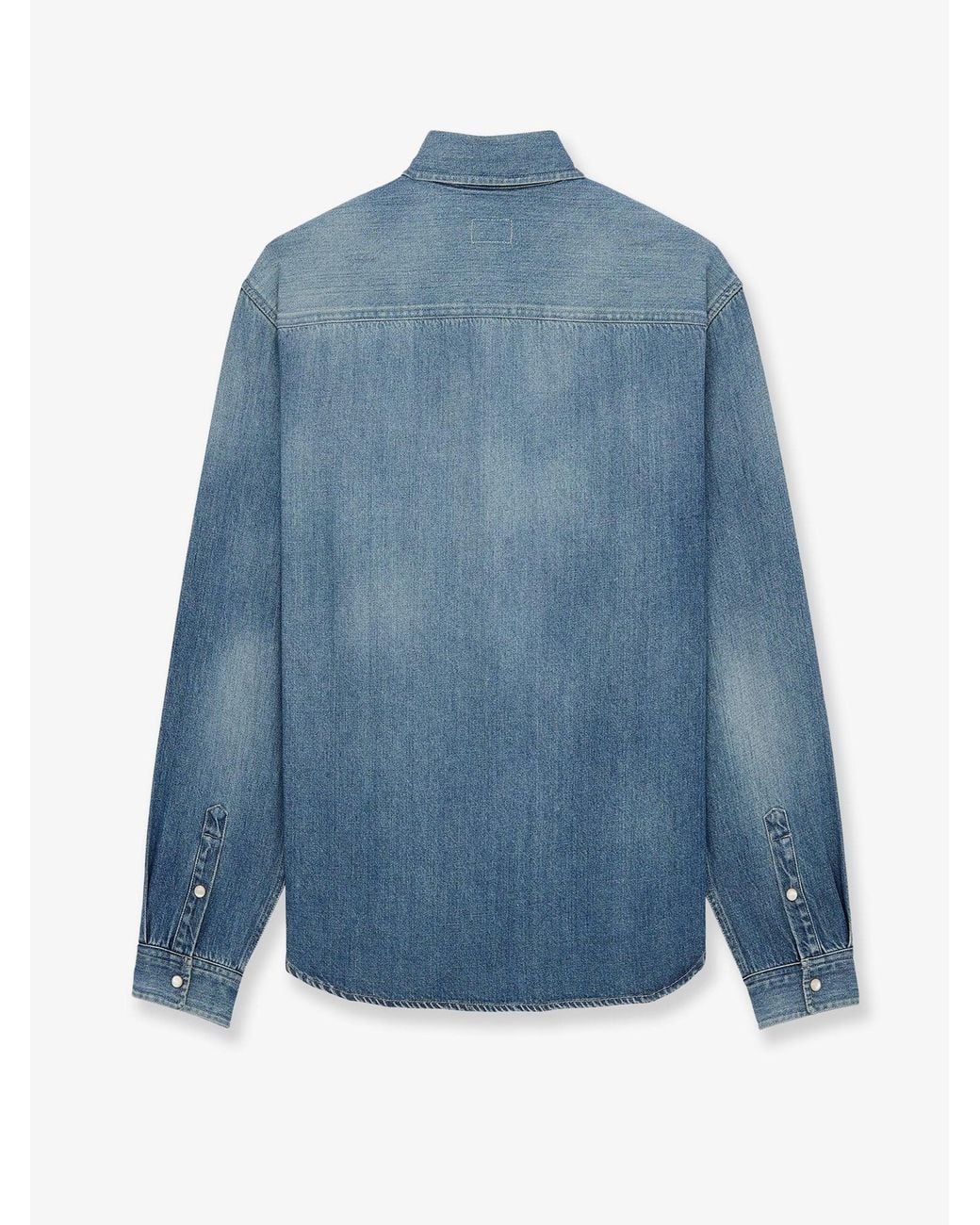 Saint Laurent Blue Cassandre Horizon Denim Shirt for men