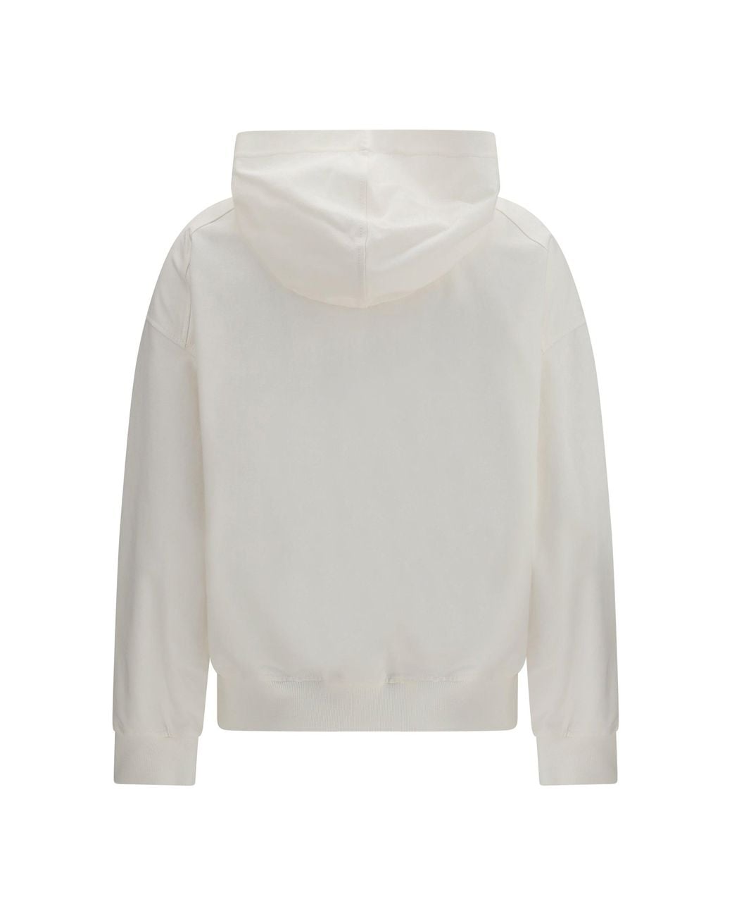 Brunello Cucinelli White Cotton Hoodie