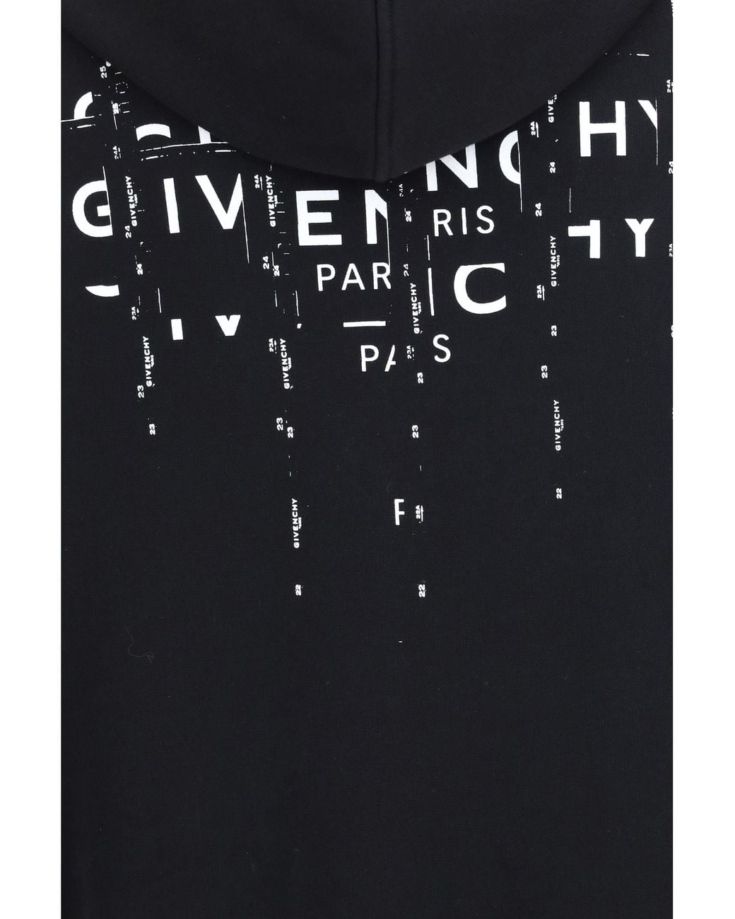 Givenchy Blue Photographic Negative Print Fleece Zip Hoodie for men