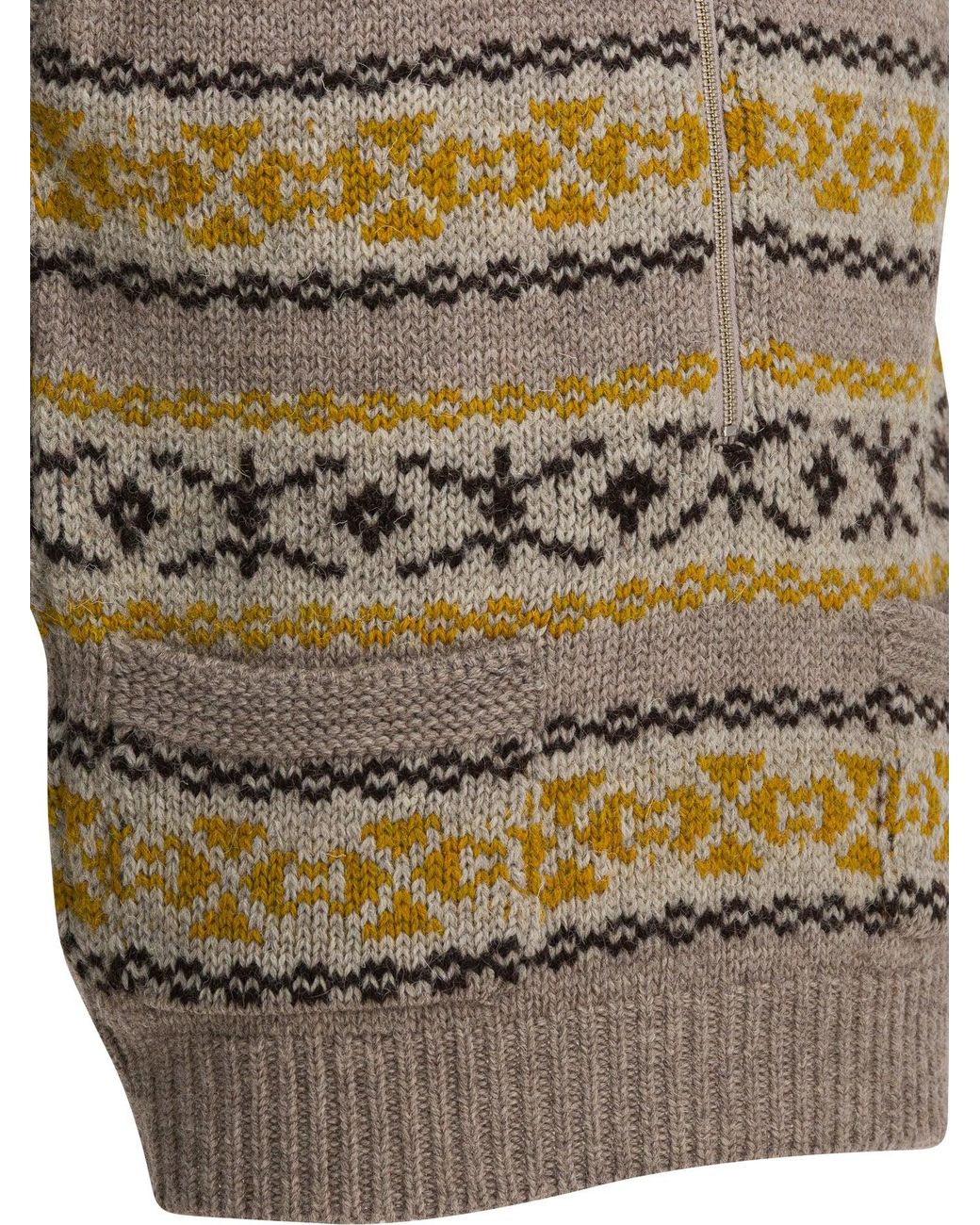 Kapital Gray Yellowknife Half-Zip Vest for men