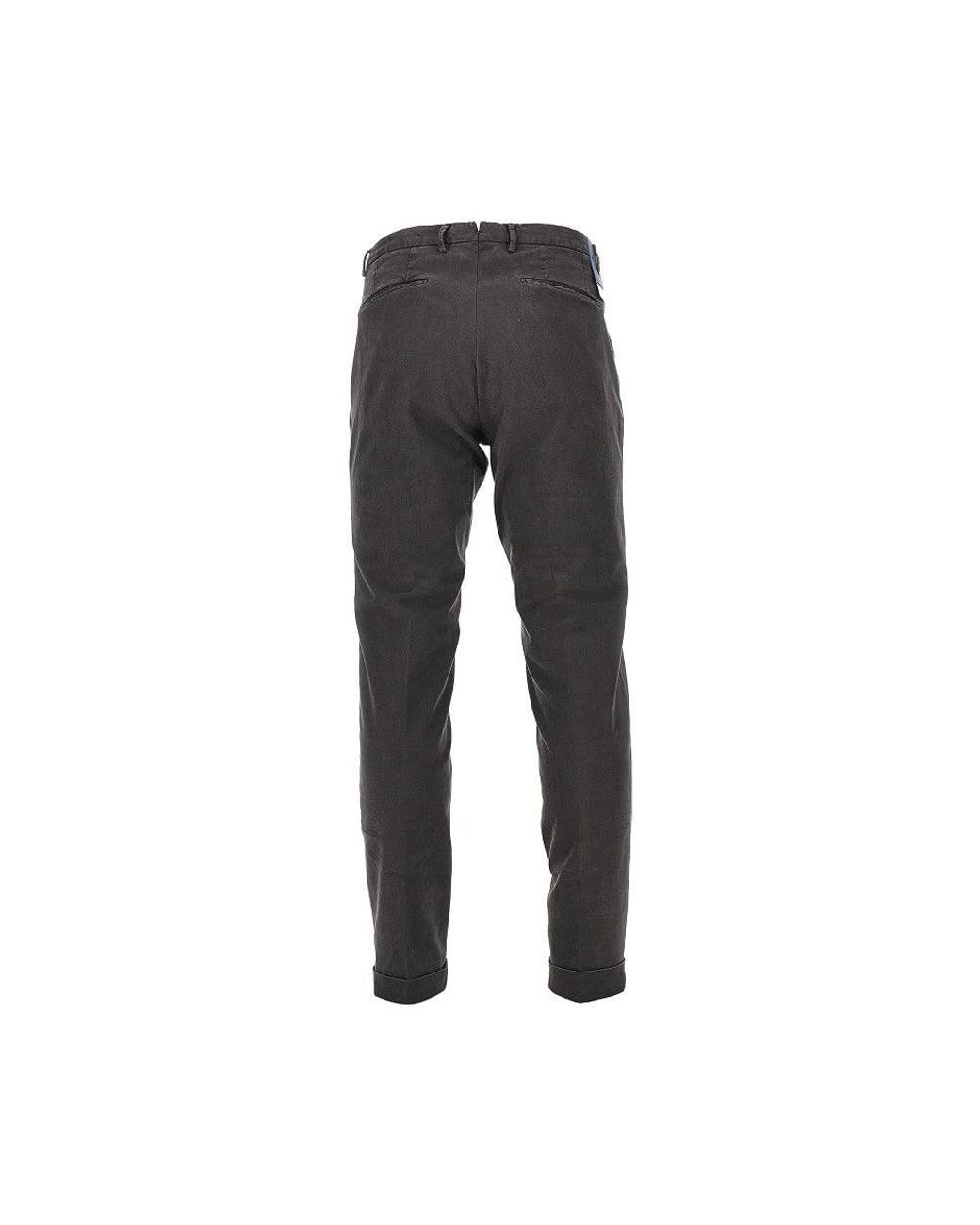 Santaniello Black Praiano Evoluto Stretch Cotton Pants for men