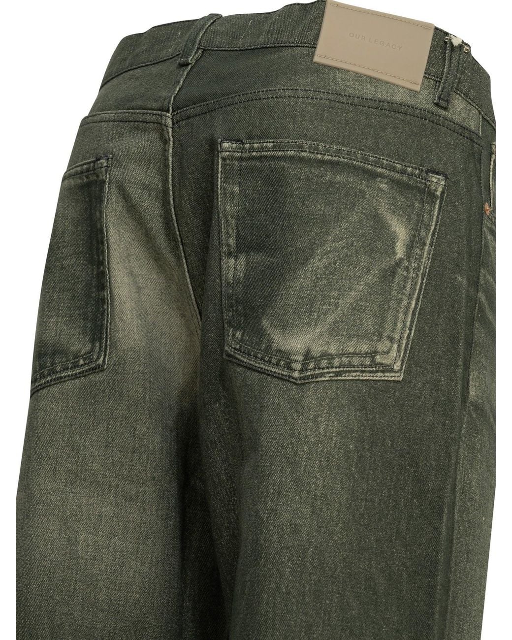 Our Legacy Green "Third Cut" Straight Leg Jeans for men