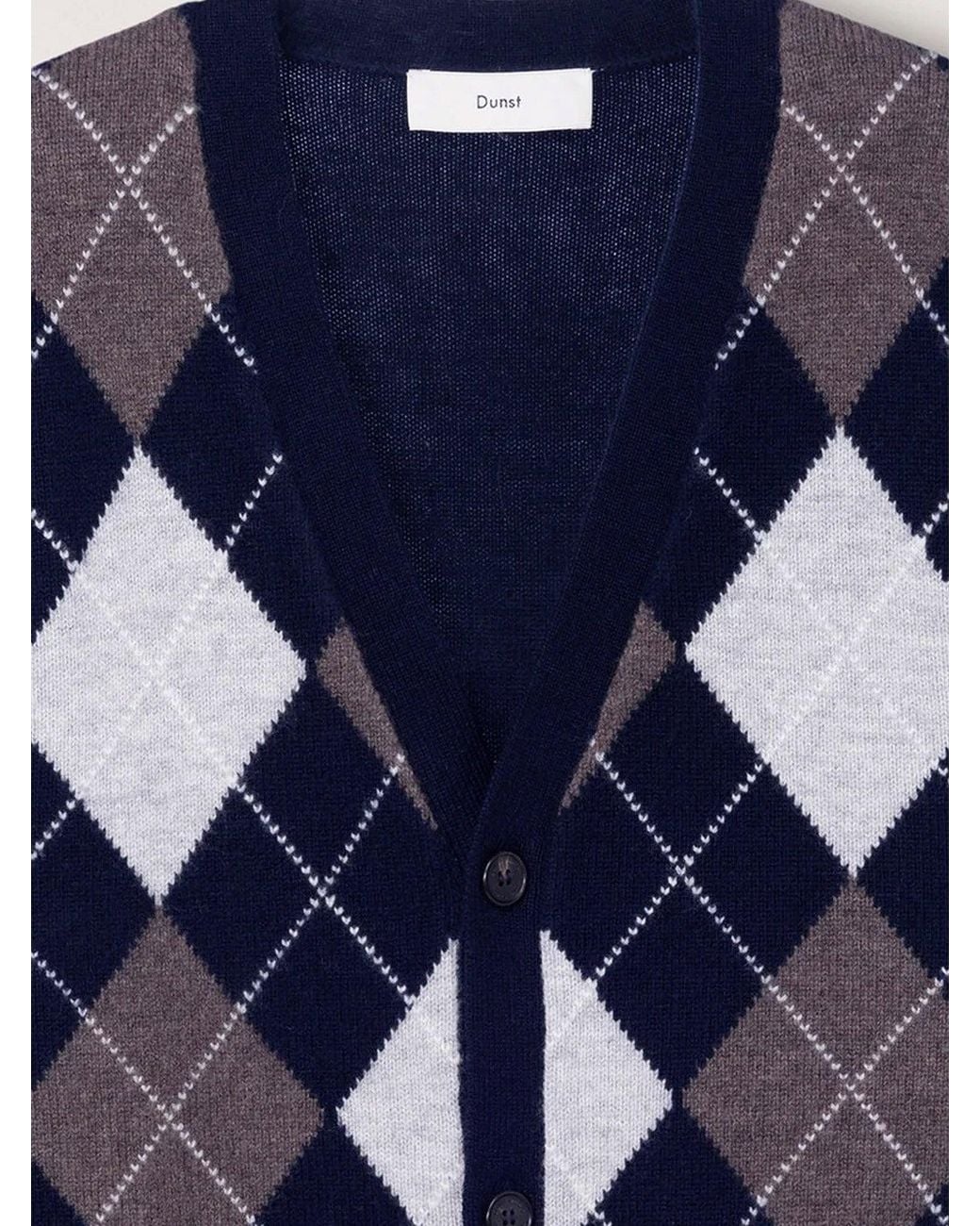 DUNST Blue Wool Cardigan for men