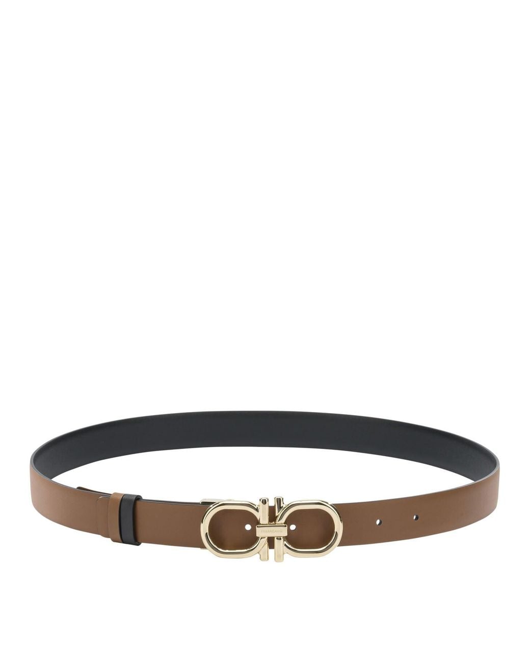 Ferragamo Gray Leather Belt
