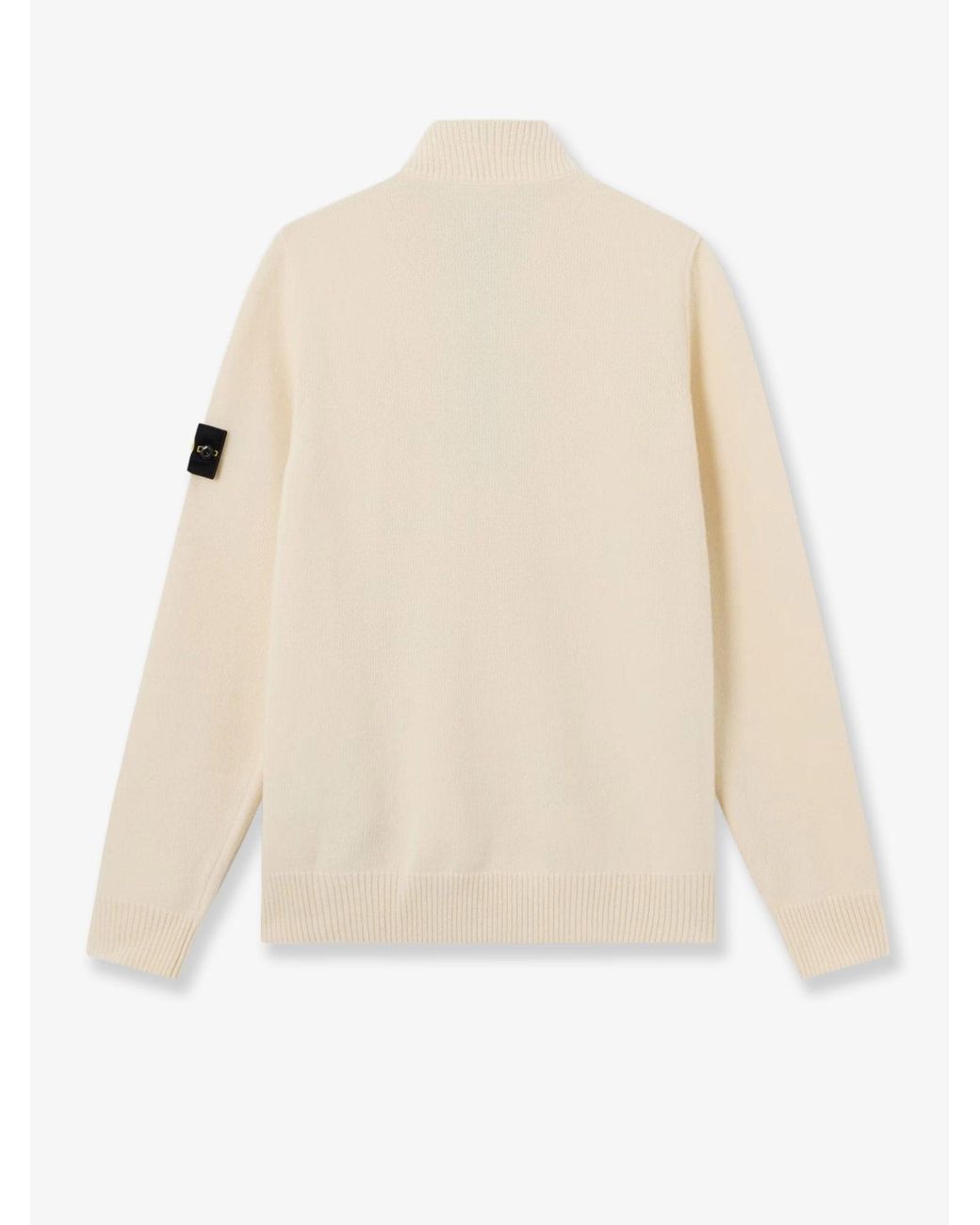Stone Island Natural Virgin Wool Blend Sweater for men