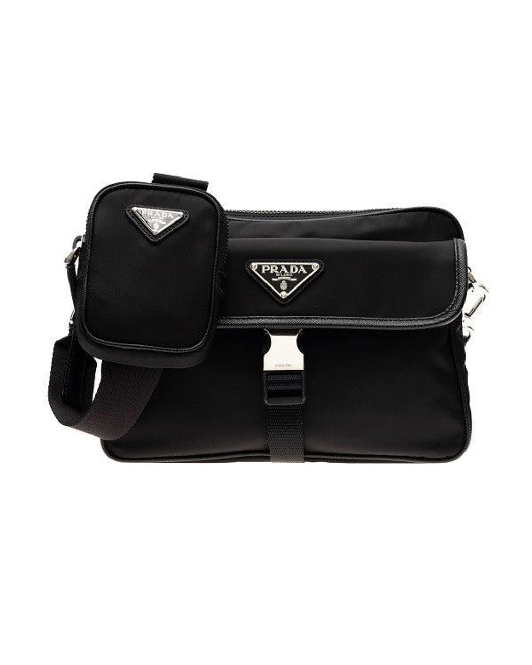 Prada Black Re-Nylon Crossbody Bag for men
