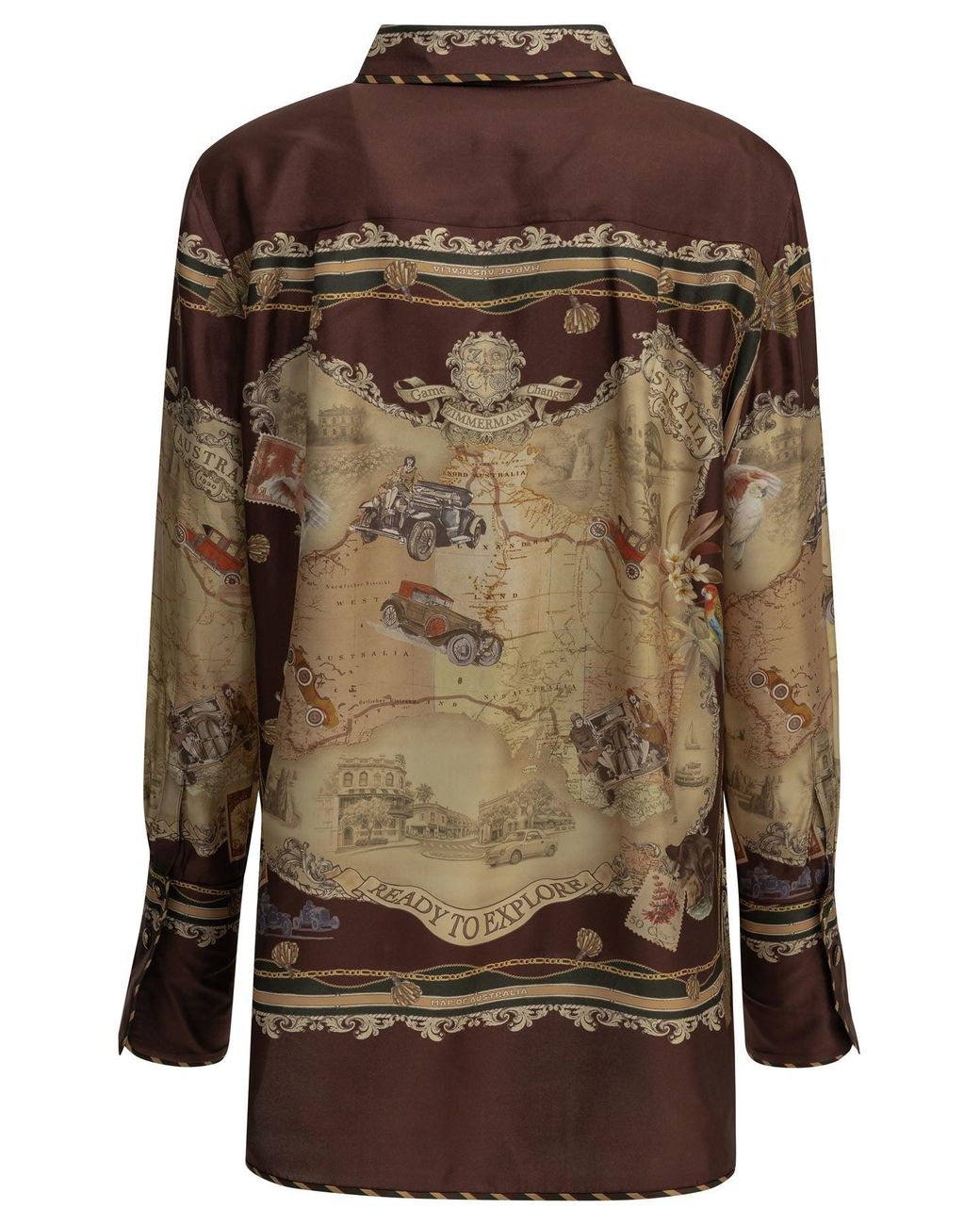 Zimmermann Brown "Valiant" Casual Shirt