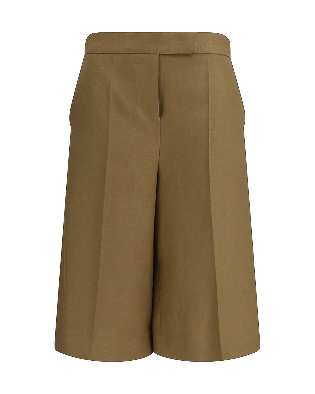 Max Mara Green Linen Bermuda Shorts
